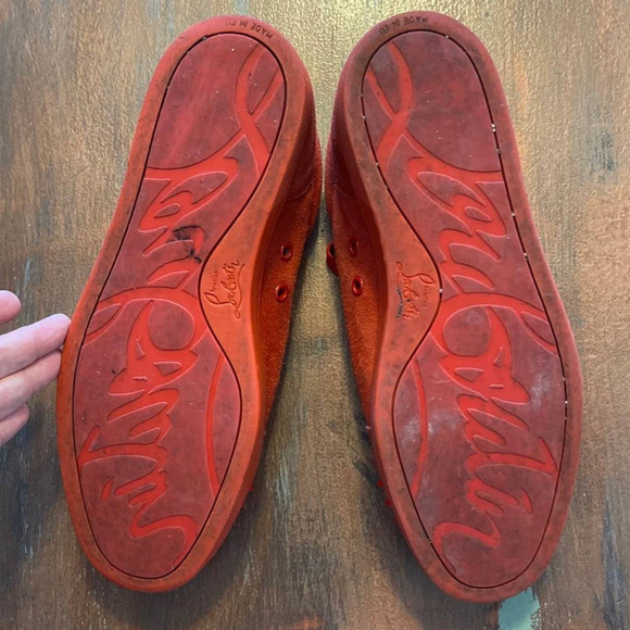 Authentic Louboutin Men's Spike Sneakers Sz 42 - Picture 4 of 11